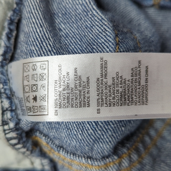 Forever 21 High Waist Button Up Fly Dark Wash Jean Shorts Size 28 - Picture 8 of 8